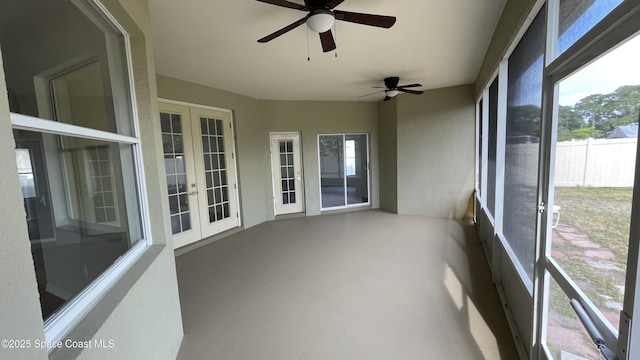 466 Stonehenge Cir, Rockledge, FL 32955 - unfurnished sunroom with french doors