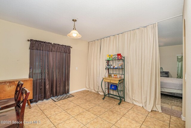 interior space featuring light tile patterned flooring