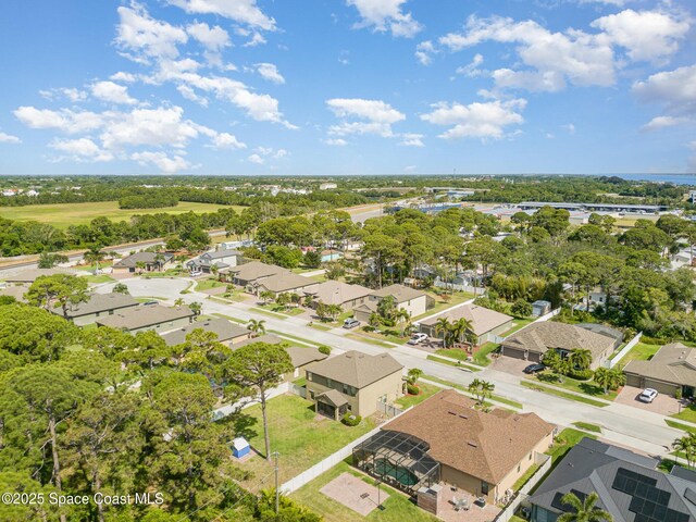 bird's eye view with a residential view
