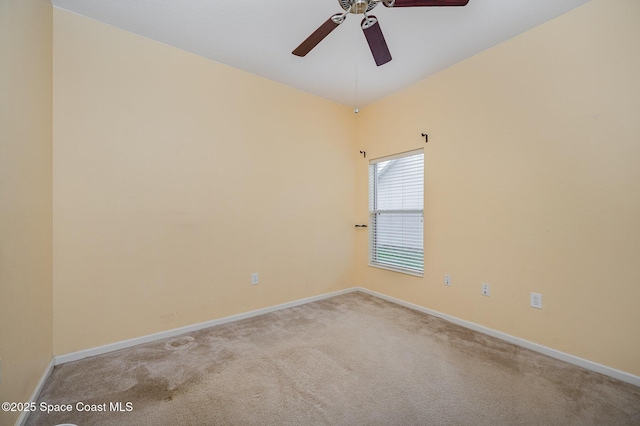 6921 Abbeyville Rd, Melbourne, FL 32940 - spare room with carpet, ceiling fan, and baseboards