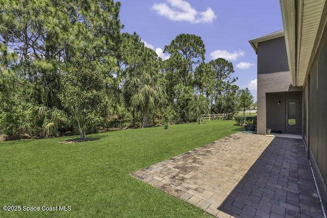 view of yard with a patio