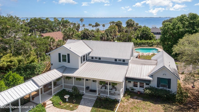4320 Crooked Mile Rd, Merritt Island, FL 32952 - bird's eye view with a water view