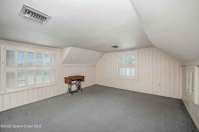 4320 Crooked Mile Rd, Merritt Island, FL 32952 - bonus room with carpet floors, visible vents, and vaulted ceiling