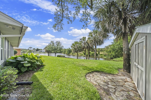 101 Joy Haven Dr, Sebastian, FL 32958 - view of yard featuring a water view