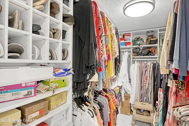 view of walk in closet