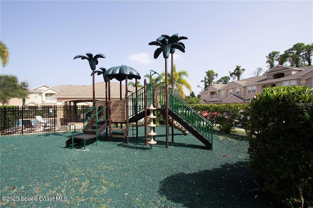 community playground with fence