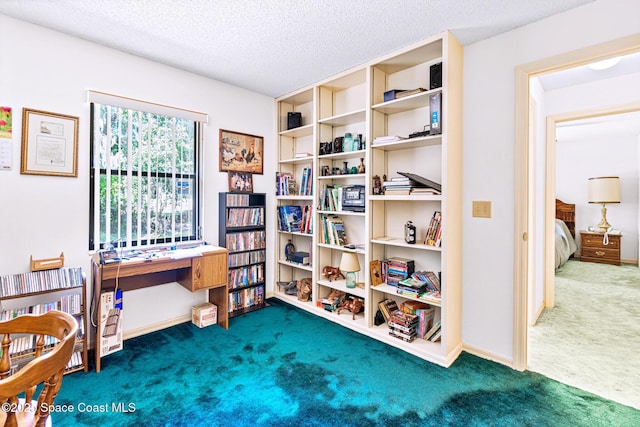 1812 Live Oak Dr N, Rockledge, FL 32955 - interior space with baseboards, carpet flooring, and a textured ceiling