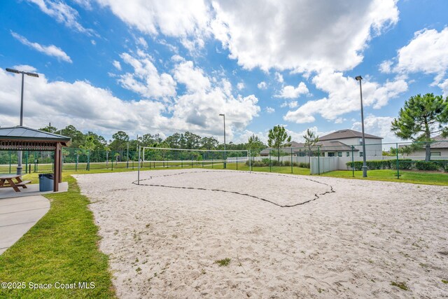 4484 Caladium Cir, West Melbourne, FL 32904 - view of property's community featuring fence, volleyball court, and a gazebo