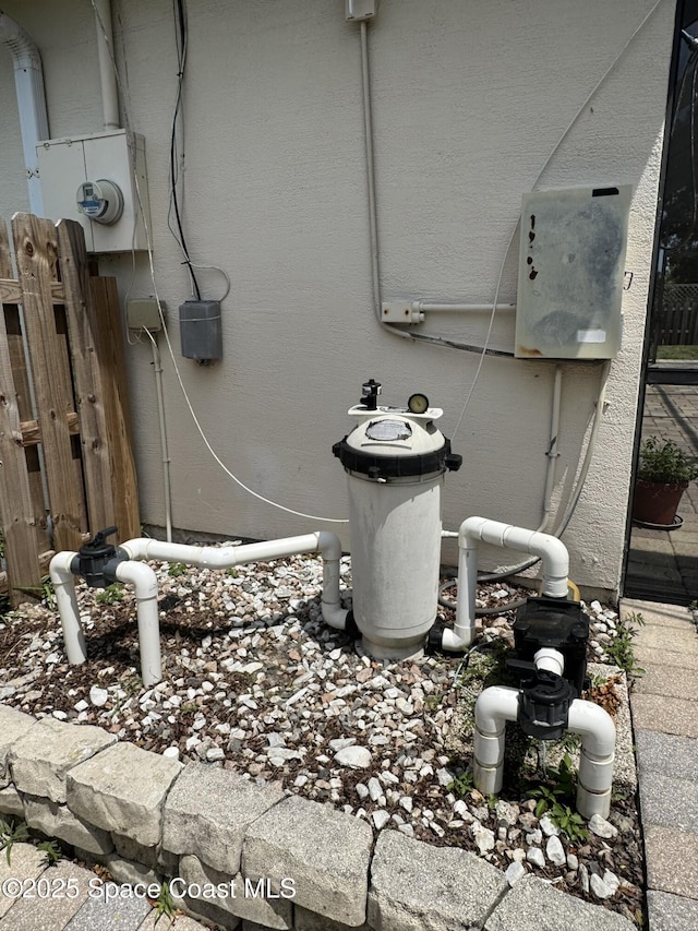 exterior view of pump and electric meter