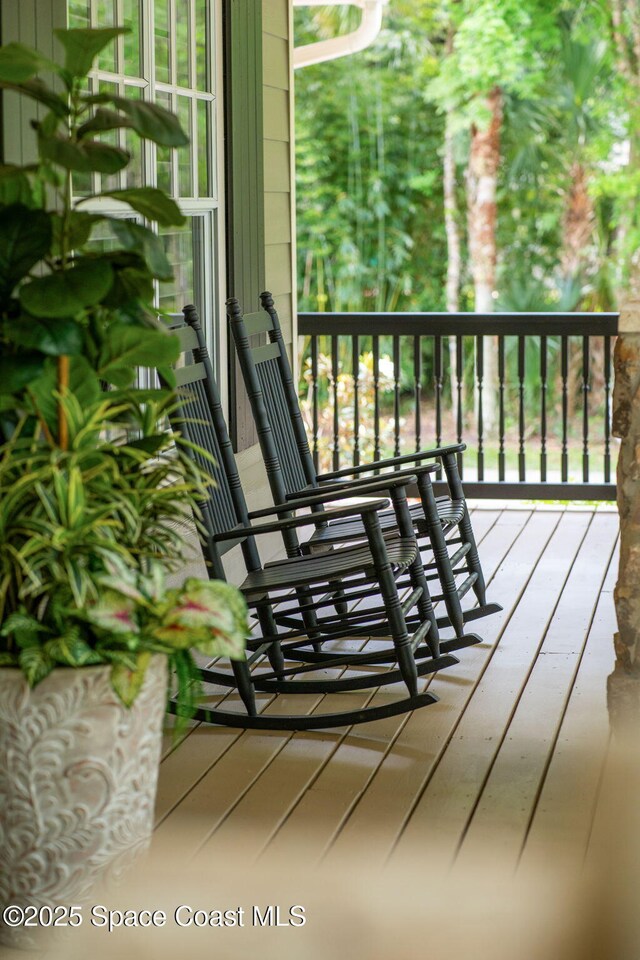 3592 S Park Ave, Titusville, FL 32780 - view of wooden deck