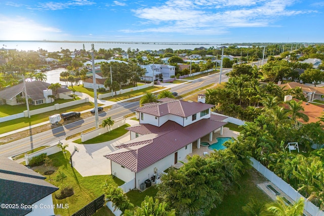 2355 N Riverside Dr, Indialantic, FL 32903 - birds eye view of property featuring a residential view and a water view