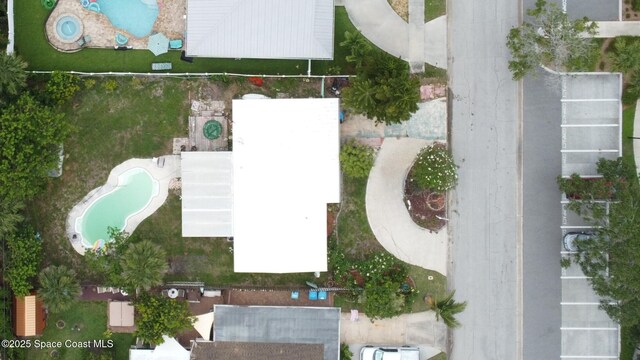 305 Harrison Ave, Cape Canaveral, FL 32920 - drone / aerial view of a pool area