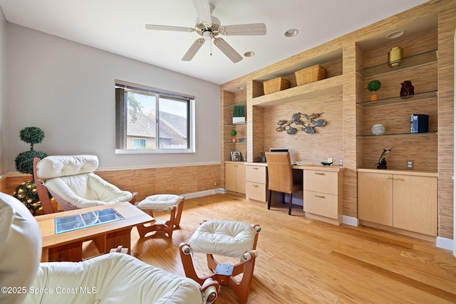 4800 Solitary Dr, Rockledge, FL 32955 - interior space with a wainscoted wall and light wood-style floors
