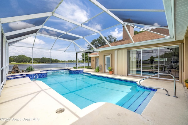 4800 Solitary Dr, Rockledge, FL 32955 - outdoor pool with a patio and glass enclosure