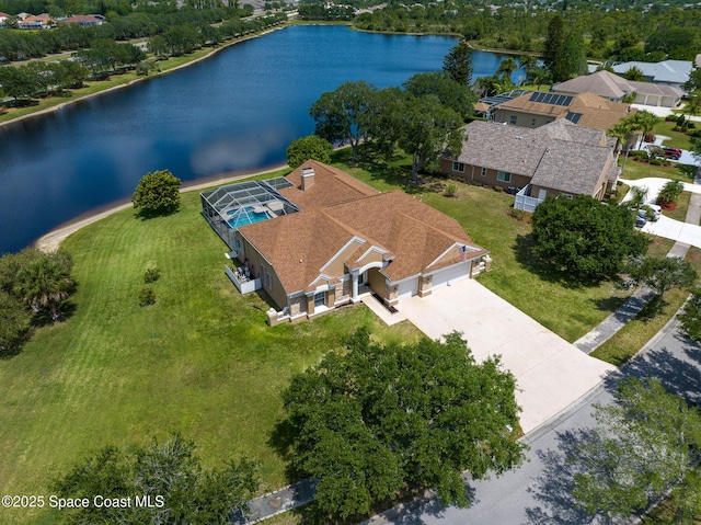 4800 Solitary Dr, Rockledge, FL 32955 - bird's eye view featuring a water view