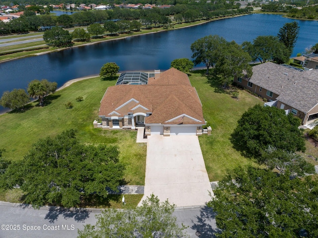 4800 Solitary Dr, Rockledge, FL 32955 - bird's eye view featuring a water view