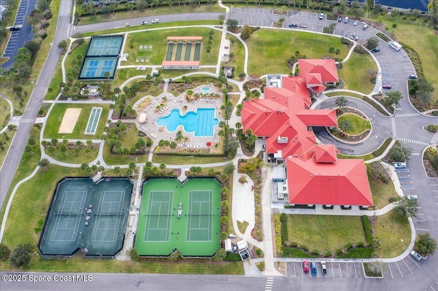 3624 Sansome Cir, Melbourne, FL 32940 - bird's eye view of a pool