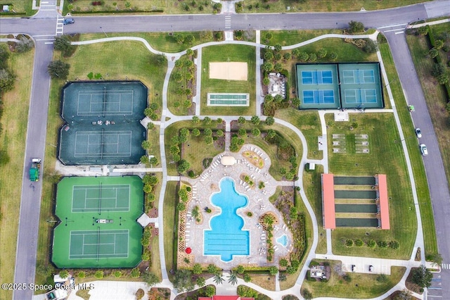 3624 Sansome Cir, Melbourne, FL 32940 - drone / aerial view of a pool