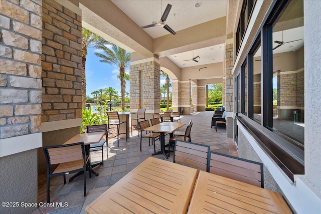 3624 Sansome Cir, Melbourne, FL 32940 - view of patio with a ceiling fan, outdoor lounge area, and outdoor dining space
