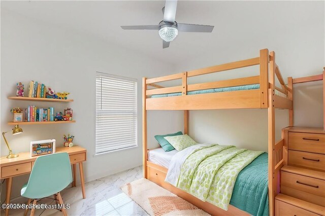 115 Briarcliff Cir, Sebastian, FL 32958 - bedroom featuring marble finish floor and ceiling fan
