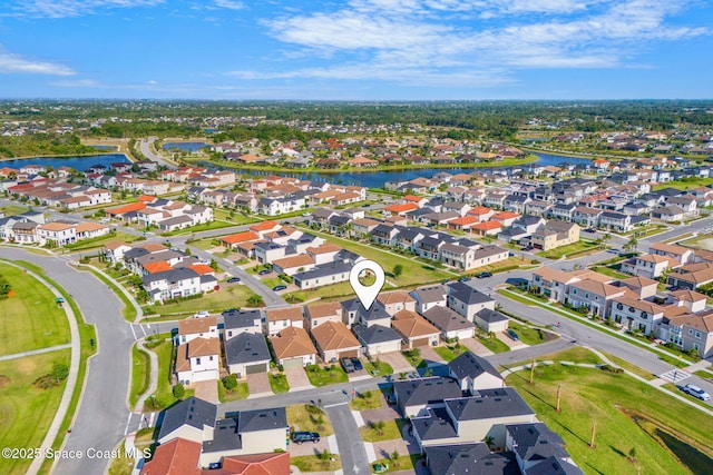 8048 Gullen Dr, Melbourne, FL 32940 - birds eye view of property with a residential view and a water view