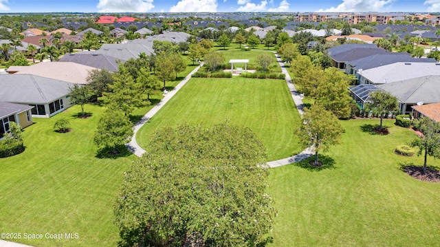 aerial view featuring a residential view