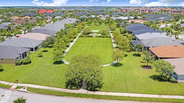 aerial view with a residential view
