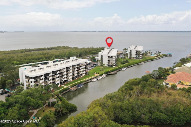 300 Columbia Dr Unit 203-2, Cape Canaveral, FL 32920 - bird's eye view of apartment complex and a nearby body of water