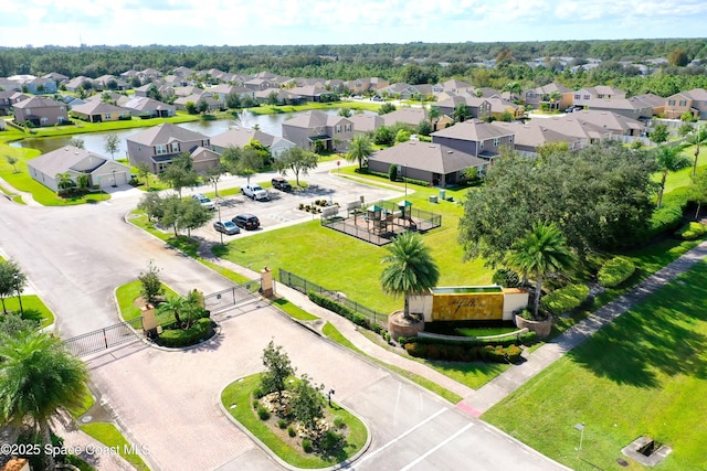 436 Great Falls Ln SW, Palm Bay, FL 32908 - drone / aerial view featuring a residential view and a water view