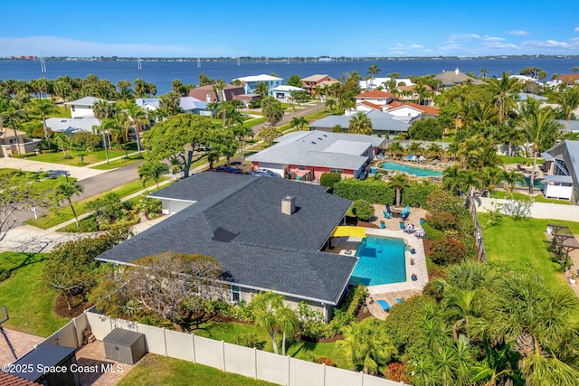 320 Amberjack Pl, Melbourne Beach, FL 32951 - bird's eye view featuring a water view and a residential view
