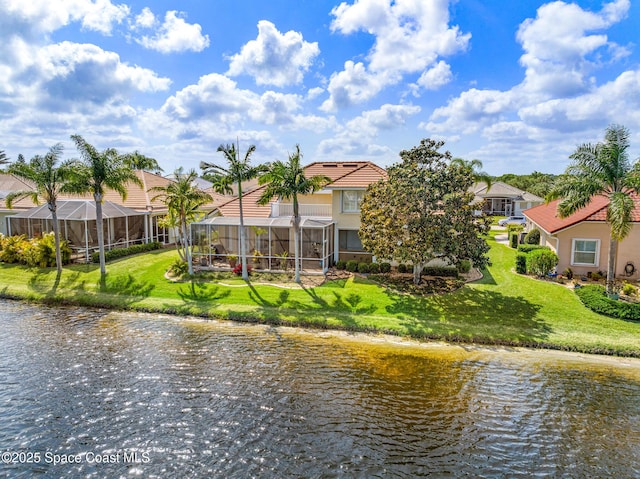 property view of water with a residential view