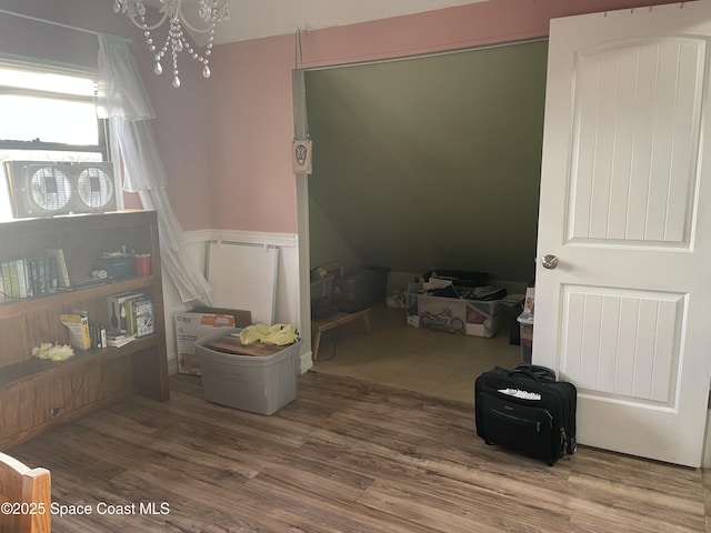 misc room with wood finished floors