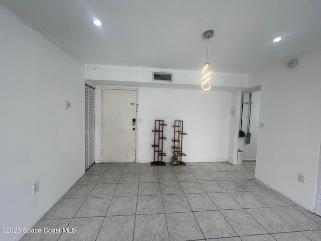 4841 NW 7th St Unit 203-4, Miami, FL 33126 - unfurnished room with visible vents, recessed lighting, and light tile patterned floors
