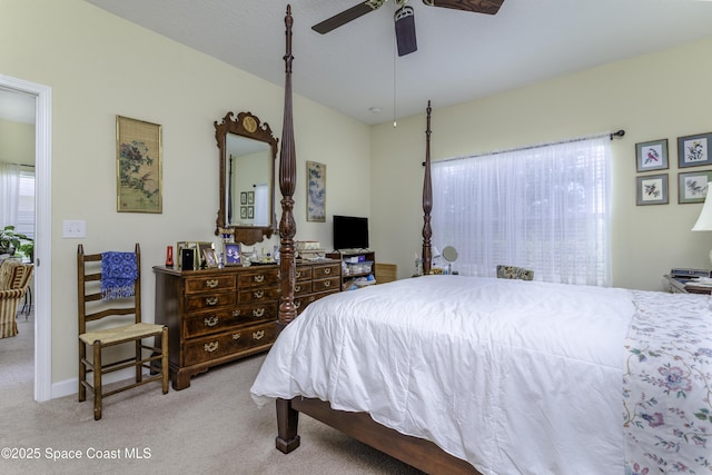 6008 Van Ness Dr, Melbourne, FL 32940 - bedroom with carpet flooring and a ceiling fan