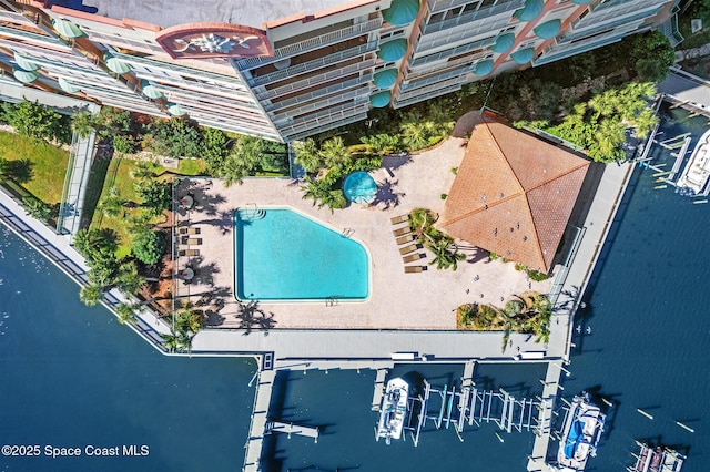 104 Riverside Dr Unit 402, Cocoa, FL 32922 - drone / aerial view featuring a water view