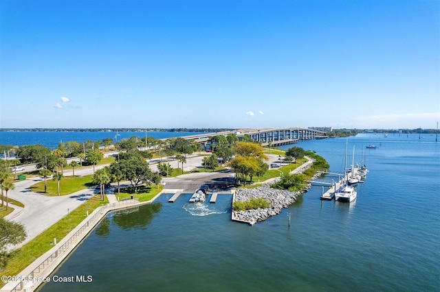 104 Riverside Dr Unit 402, Cocoa, FL 32922 - birds eye view of property with a water view