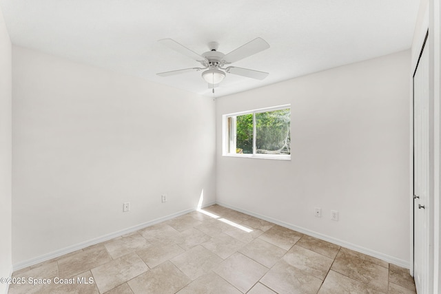 2100 Weatherly Ave, Melbourne, FL 32904 - unfurnished bedroom featuring baseboards, a ceiling fan, and a closet