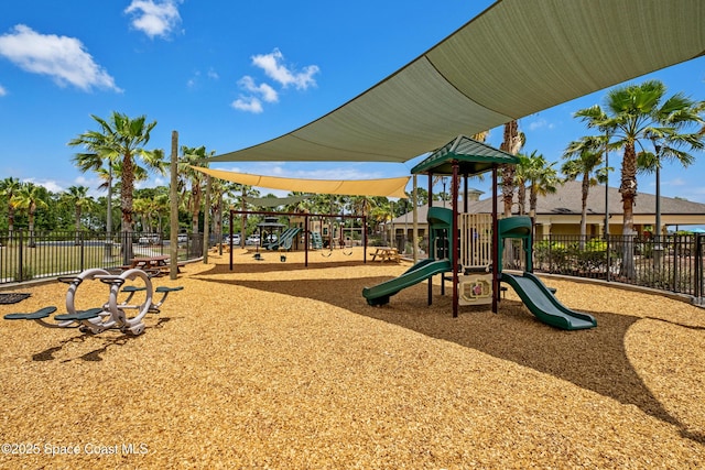 community playground featuring fence