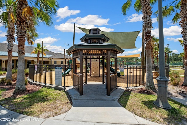 community playground featuring fence
