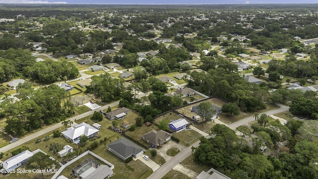 aerial view with a residential view