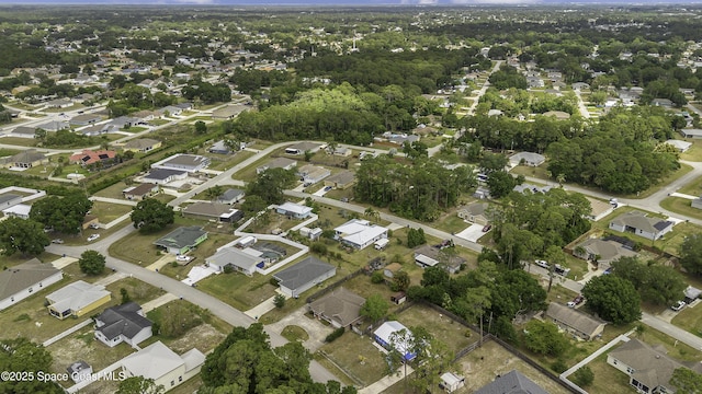 aerial view with a residential view