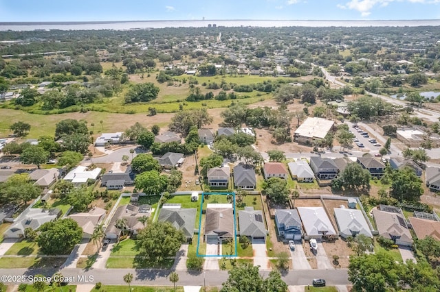 drone / aerial view featuring a residential view