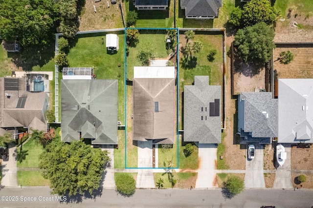 bird's eye view featuring a residential view