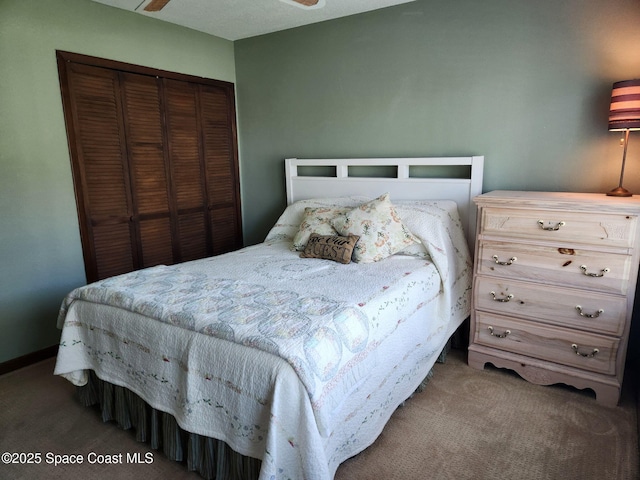 580 Hidden Creek Dr, Merritt Island, FL 32952 - bedroom with a closet and carpet flooring