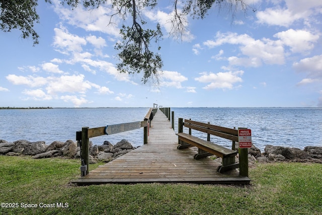100 Canebreakers Dr Unit 112, Cocoa, FL 32927 - view of dock featuring a water view