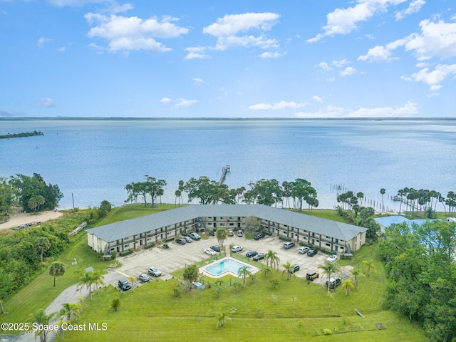 100 Canebreakers Dr Unit 112, Cocoa, FL 32927 - birds eye view of property featuring a water view