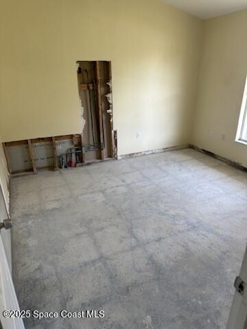 view of spare room
