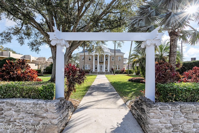 1236 Mycroft Dr, Cocoa, FL 32926 - surrounding community with a lawn