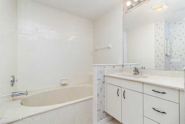 1523 Tippicanoe Ct, Melbourne, FL 32940 - full bath with vanity and a whirlpool tub