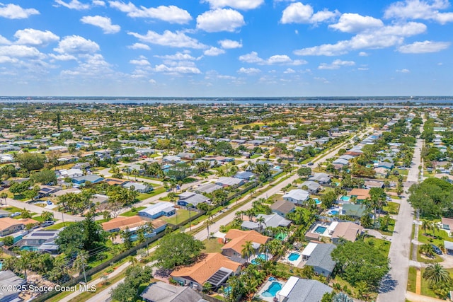 bird's eye view with a residential view